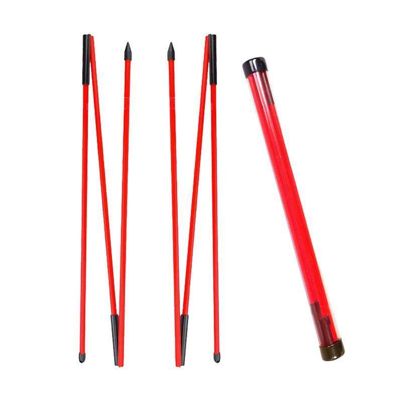 Golf Alignment Rods Golf Alignment Training Sticks 2 Pack Collapsible Golf Practice Rods For Aiming Putting Full Swing Trainer
