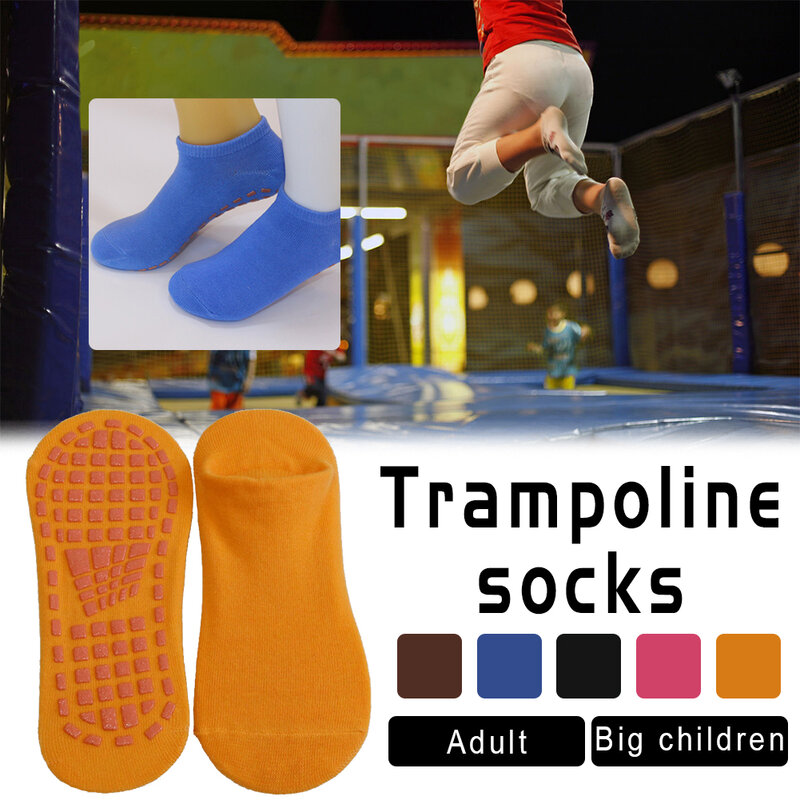 Antypoślizgowe skarpety do jogi antypoślizgowe skarpetki Fitness dla Pilates baletowe antypoślizgowe skarpety na trampolinę dla dzieci sporty halowe amortyzacja