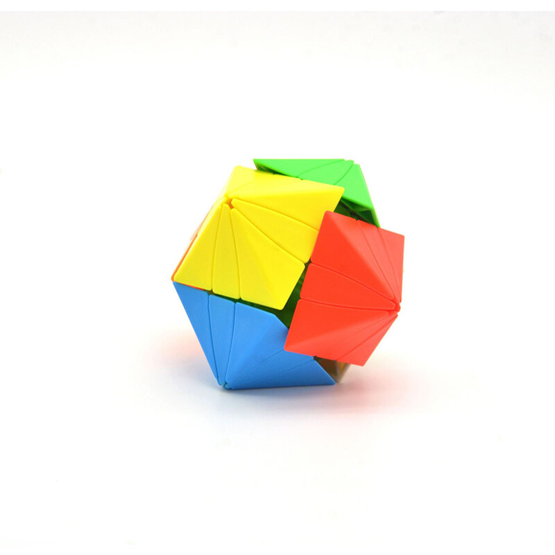 Cubo mágico de fibra de carbono con forma de ojo de águila para niños, juguete educativo con pegatina colorida, Cubo mágico