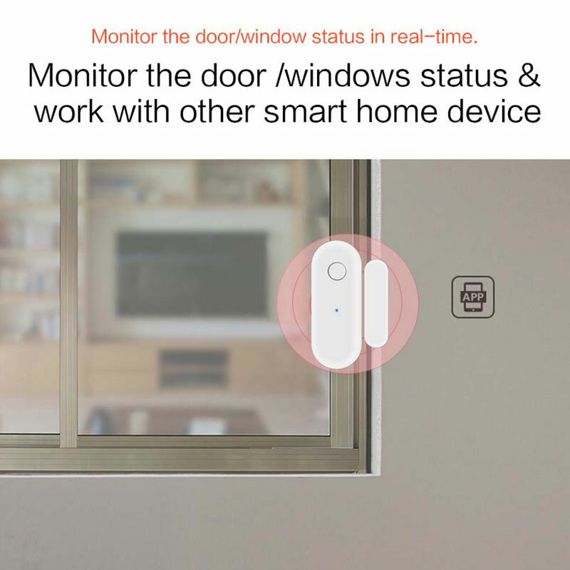 Tuya Smart WiFi Door Sensor Door Open rilevatori chiusi WiFi App notifica Google Home Alexa batteria a risparmio energetico funziona 1 anno