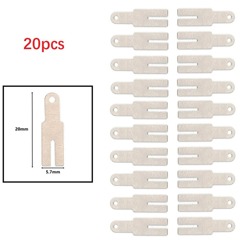 20pcs Y-Shaped Nickel Sheets Battery Connection Nickel Plated Steel Strip For Spot Welder Welding Tools Accessories