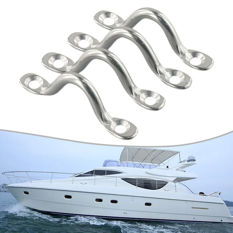 Durevole nuovo pratico filo Eye Straps maniglie parti tirare a forma di U Yacht 4 pezzi accessori barca Marine Camel Back