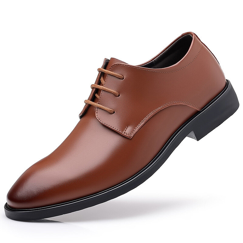 Zapatos De vestir con punta estrecha para Hombre, calzado informal De negocios, cuero blanco, Oxfords