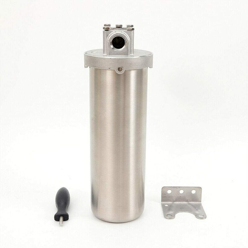 Carcasa de filtro de agua de acero inoxidable 304, resistente, cartuchos de 10 ", Npt de 3/4"