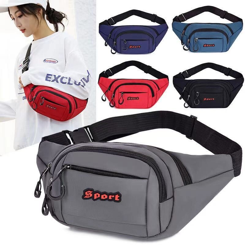 Новая поясная сумка для мужчин и женщин, спортивная водонепроницаемая сумка через плечо стандартной длины, вместительный кошелек