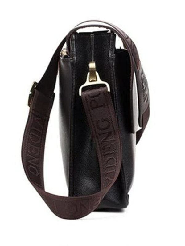 PU Leather Letter Pattern Shoulder Bag Large Capacity Wear-resistant And Scratchproof Shoulder Crossbody Bag For Men