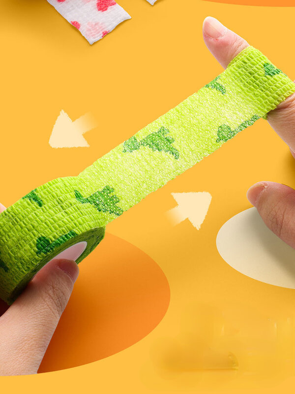 3 stücke Nicht-woven Bandagen für Kinder Kinder Sport Wunde Dressing Patch Elastischen Klebstoff Bandagen für Finger Arm Bein verband