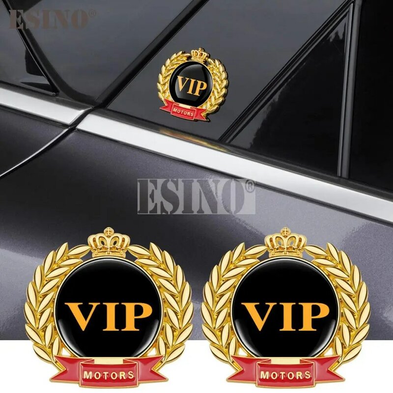 Golden Wheatear VIP Logo Metal, Liga de zinco com Crystal Epoxy, Emblema adesivo 3D, Emblema Adesivo, Auto Decalque Acessório, Carro Styling