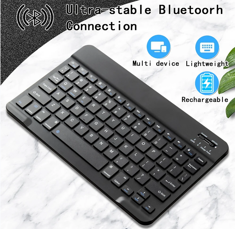 Беспроводная Bluetooth-клавиатура 10 дюймов для Samsung, Xiaomi, Apple, планшетов, клавиатура и мышь, Android, IOS, Windows