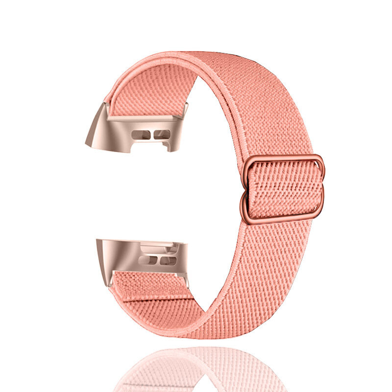 สายไนลอนยืดหยุ่นสำหรับ Fitbit Charge 6 5 4 3 SE สำหรับผู้หญิงผู้ชายนาฬิกาสปอร์ตแบบถักสำหรับ Fitbit Charge 2