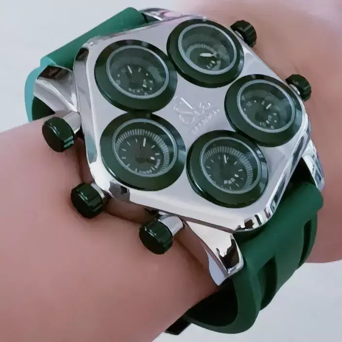 Wielostronne duży talerz kwarcowe para celebrytów internetowych pasek silikonowy chłopców i zegarek dziewczęcy modny zegarek mody