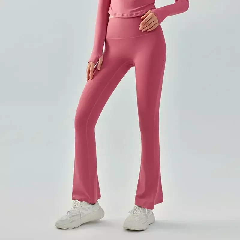Celana Bell Yoga, pinggang tinggi dan bokong indah, Celana Kebugaran tarik mikro kasual, celana lebar ketat elastis ramping.