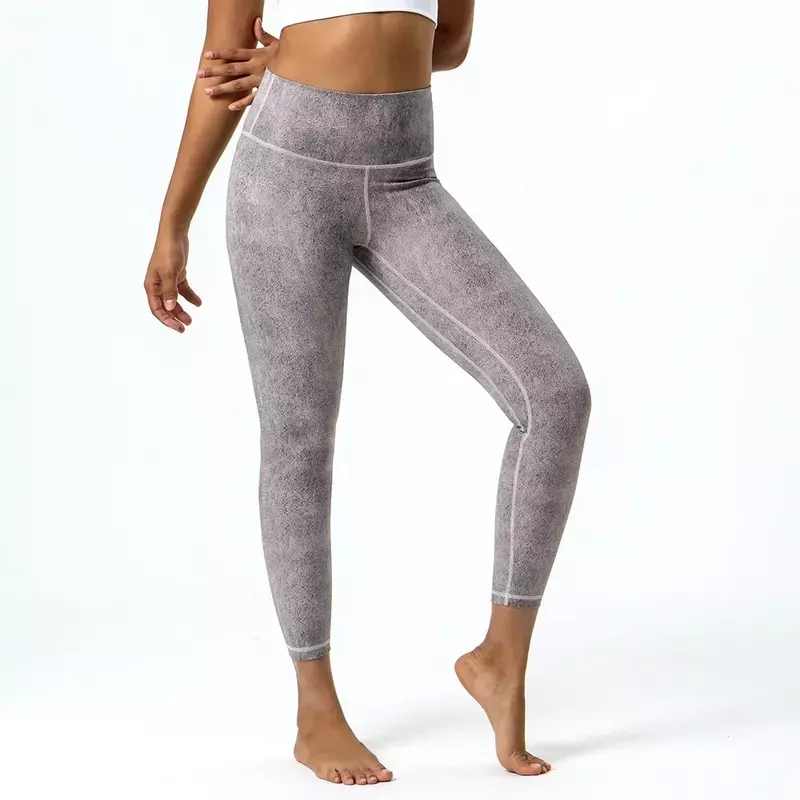 Nieuwe Kunstleer Hoge Elastische Yogabroek Vrouwen Lederen Textuur Nylon Sport Fitness Broek