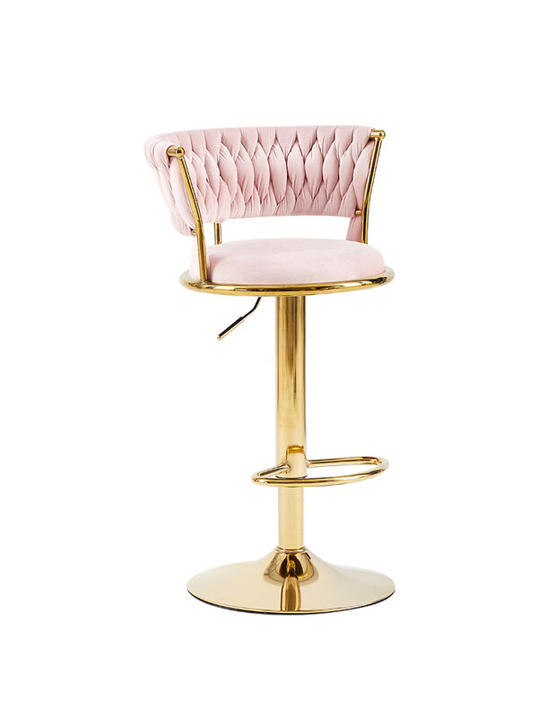 Вращающийся барный стул, высокий стул для ног, Скандинавская мебель, спинка, бархатный барный стул, барные стулья для кухни, столешница