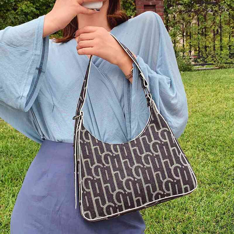 Borsa da donna di nuovo stile di moda borsa da donna borsa a tracolla borsa a tracolla in tela Casual con stampa di lettere