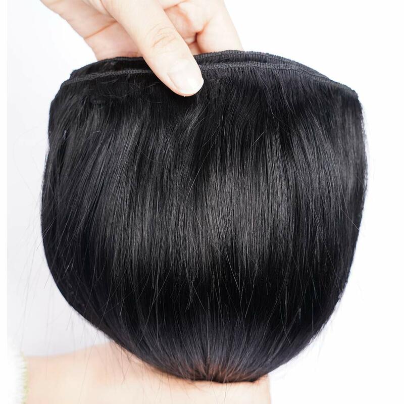 Extensions de cheveux humains à clipser, vrais cheveux noirs naturels, 240g, 8 pièces