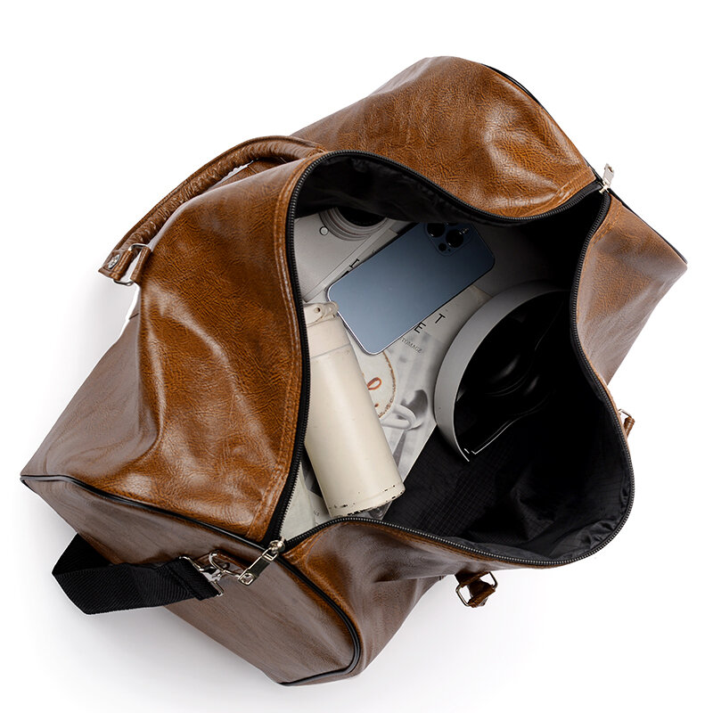 AOTTLA-Bolso de viaje de piel sintética para hombre y mujer, bolsa de hombro de gran capacidad, bandolera de ocio, paquete deportivo