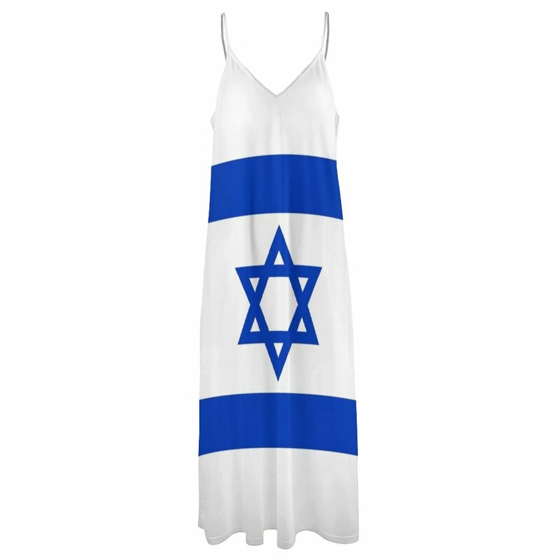 이스라엘 국기 민소매 드레스, 여성 여름 드레스, 2023 이브닝 드레스