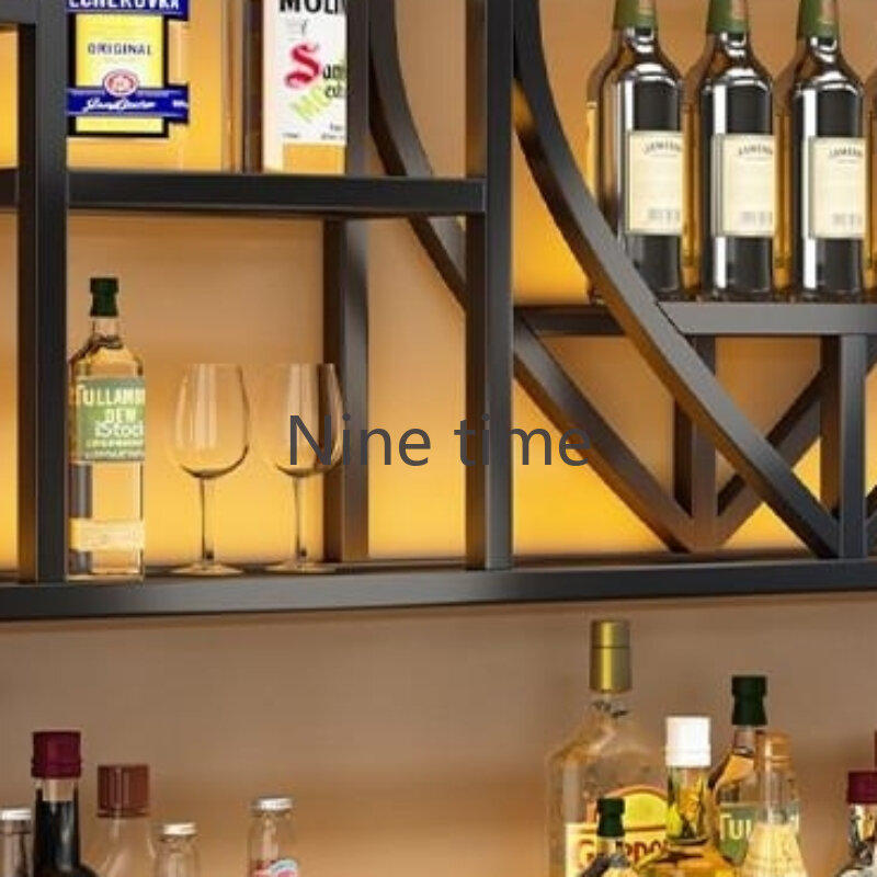 Armário invertido de parede do metal para o restaurante e a sala de estar, armários do vinho, mobília do hotel para a cozinha e a barra, armário moderno do metal