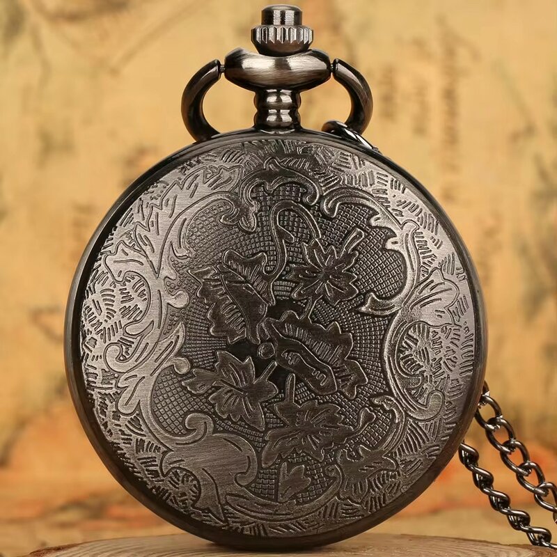 Męski kwarcowy zegarek kieszonkowy Steampunk, pamiątka z budynku stanu imperium Nowego Jorku, zegar na łańcuszku Fob, słynny prezent