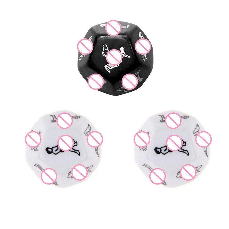 12 Sides Funny Sex Dice and 6 Sides Erotic Craps Sex Glow Toy For Adults Sexual Posture Dice Erotic Games For Couples Playing