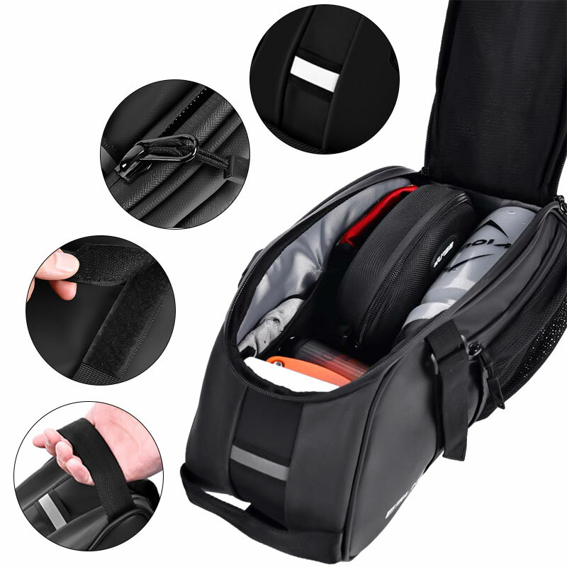 Valigetta per bicicletta multifunzionale borsa per sedile posteriore borsa per bici impermeabile borsa per bagagliaio borsa per borsa borsa per borsa borsa di grande capacità