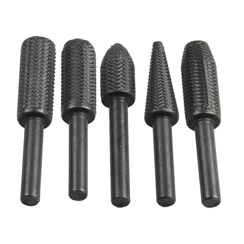 5Pcs Set Rotary Rasp File Deburring Electric Grinding Home Garden Power Tools Rotary Tools Steel Workshop Equipment