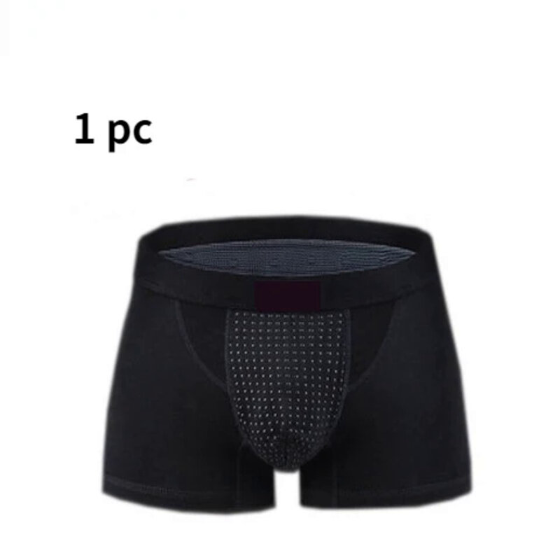 Celana dalam kesehatan terapi magnetis pria, celana dalam Boxer berbantalan Magnet 63 untuk pria (L-6XL)