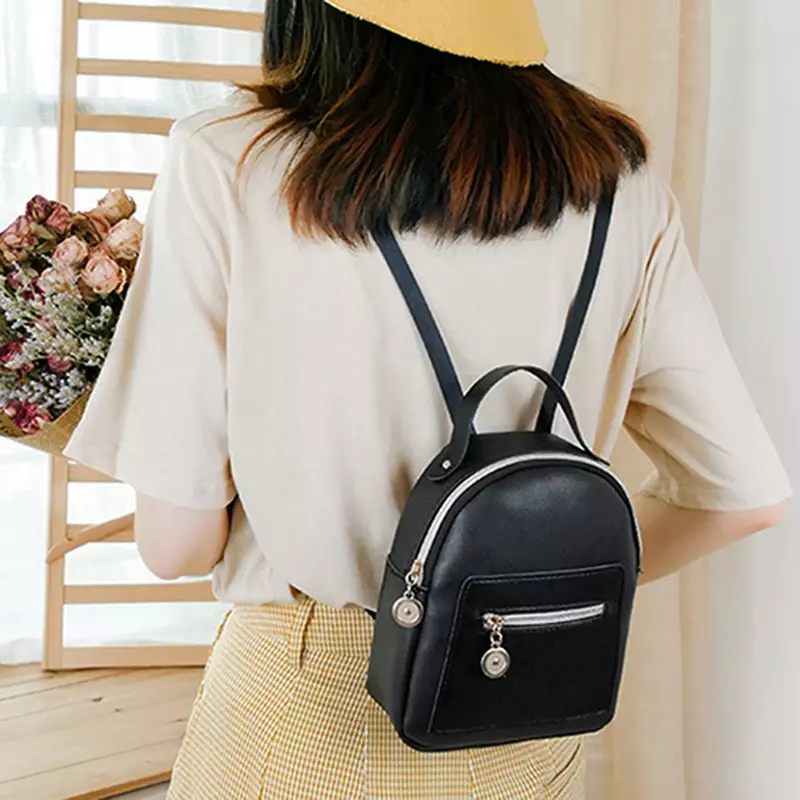 Mini mochilas de couro PU para mulheres, bolsa crossbody, mochila pequena, bolsas de ombro, senhoras, meninas, designer de luxo, moda, 2024