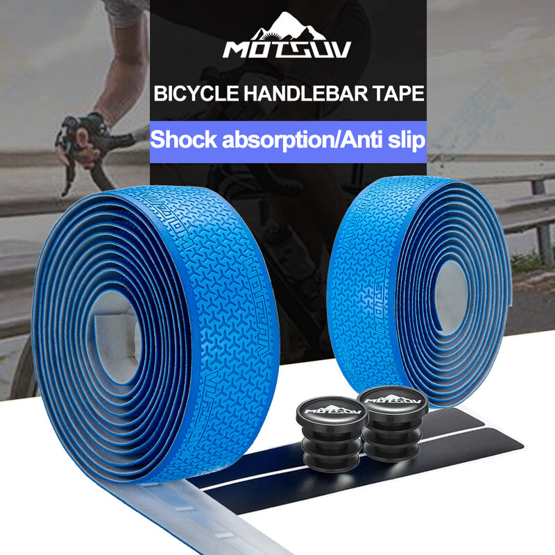 1Pair  Road Bike Handlebar Tape Anti Slip Silica Gel Handlebar Tape Shock Absorption Cycling Bar Tape Bicycle Accessories