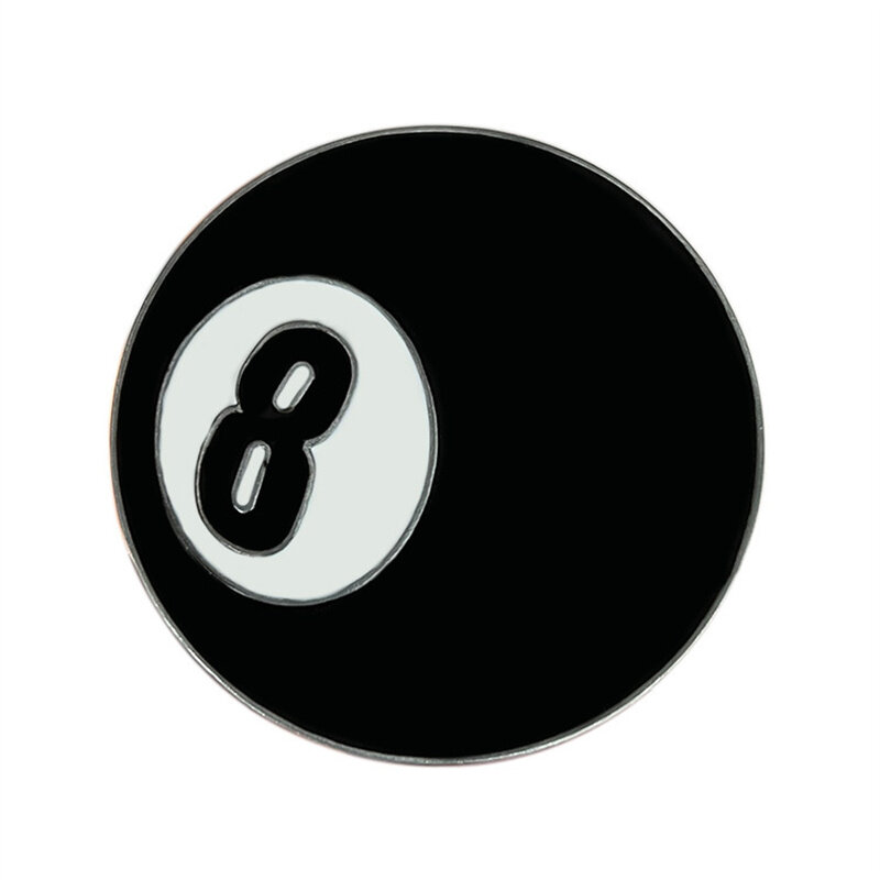 Bola hitam Billiard No. 8 sabuk gesper hitam 8 gaya Barat Euro-Amerika