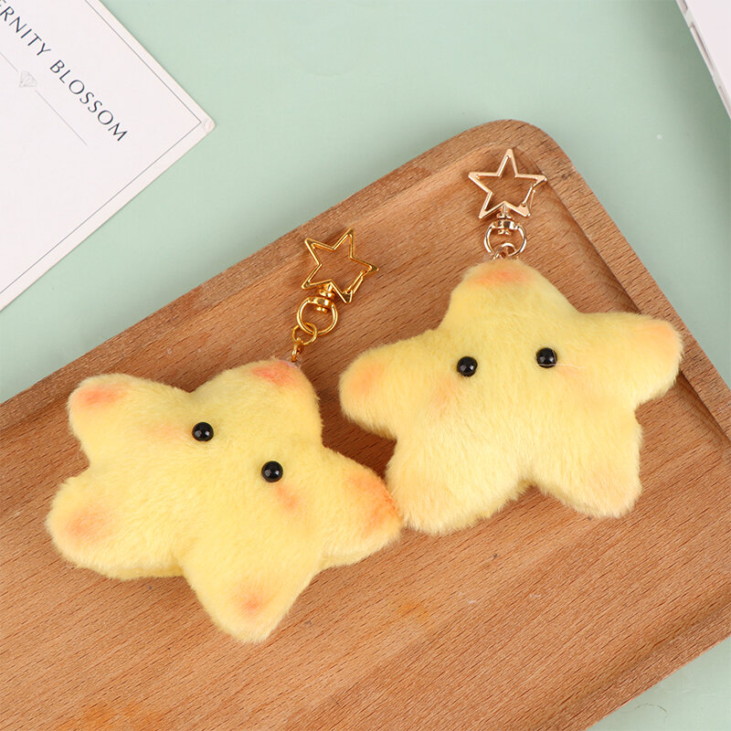 1Pc Interesting Little Star Plush Funny Pendant Cute Keychain Accessories Squeaking Endorsement Bag Lovely Doll Key Ring