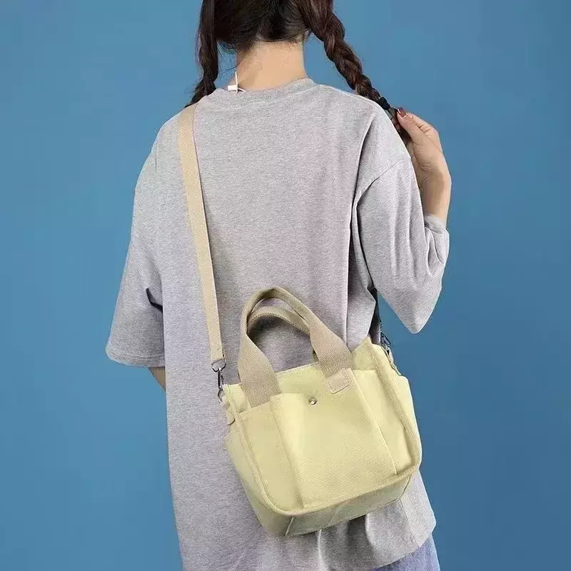 TOUB037  Women Crossbody Bags Canvas Solid Color Casual Tote Bag Messenger Bag Shoulder Bag Brand Designer Simplicity