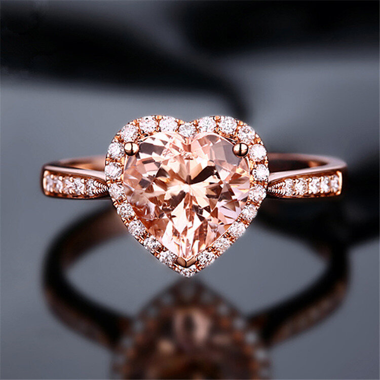 แหวนที่สง่างามสำหรับผู้หญิง925เครื่องประดับเงินสเตอร์ลิงกับแหวนนิ้วพลอยเพทายของขวัญงานแต่งงานสัญญา