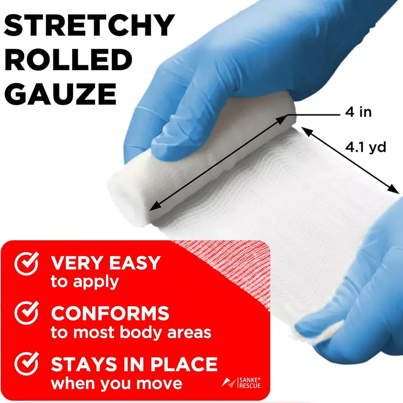 12-24 sztuk/partia 7,5 cm x 4,5 m bawełniany elastyczny bandaż PBT zaopatrzenie medyczne zgodne z pierwszej pomocy do opatrywania ran w nagłych wypadkach