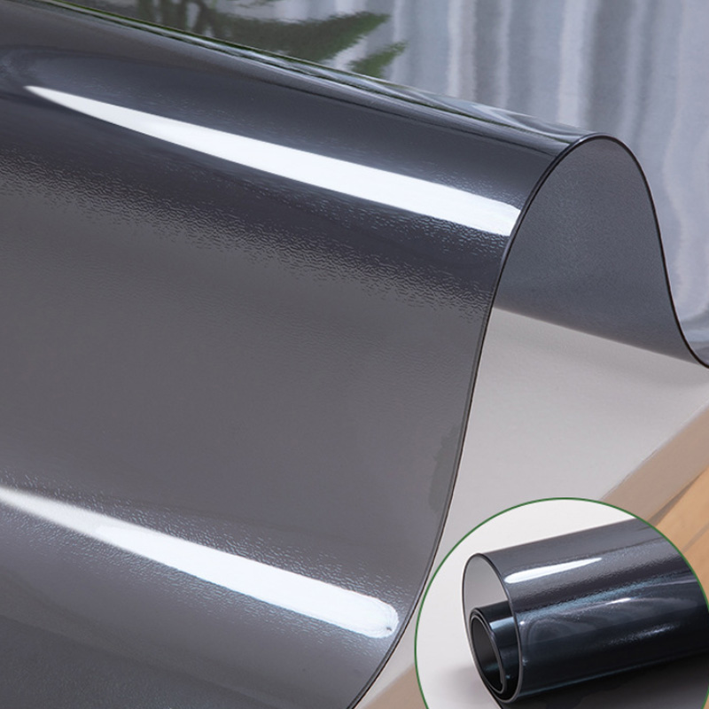 Mantel suave de vidrio a prueba de aceite, cubierta protectora de mesa Flexible, transparente, impermeable, decoración de cocina moderna