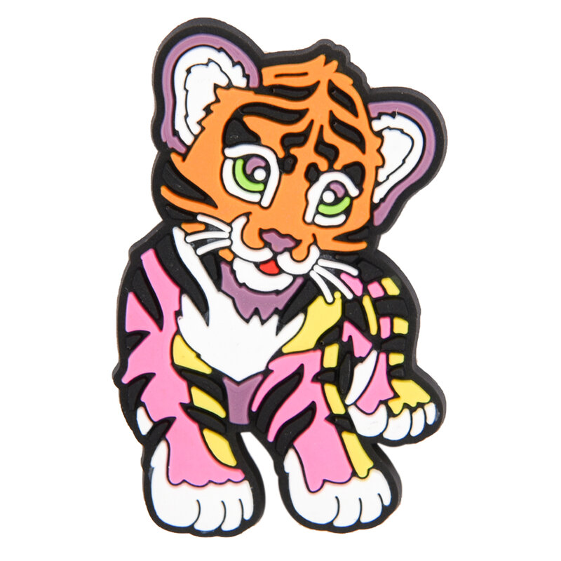 Tiger Shoes Charms Colorful Bear Accessories For Shoes Decorations Girls PVC Garden Shoe Charm DIY Backpack Decor Party Gifts