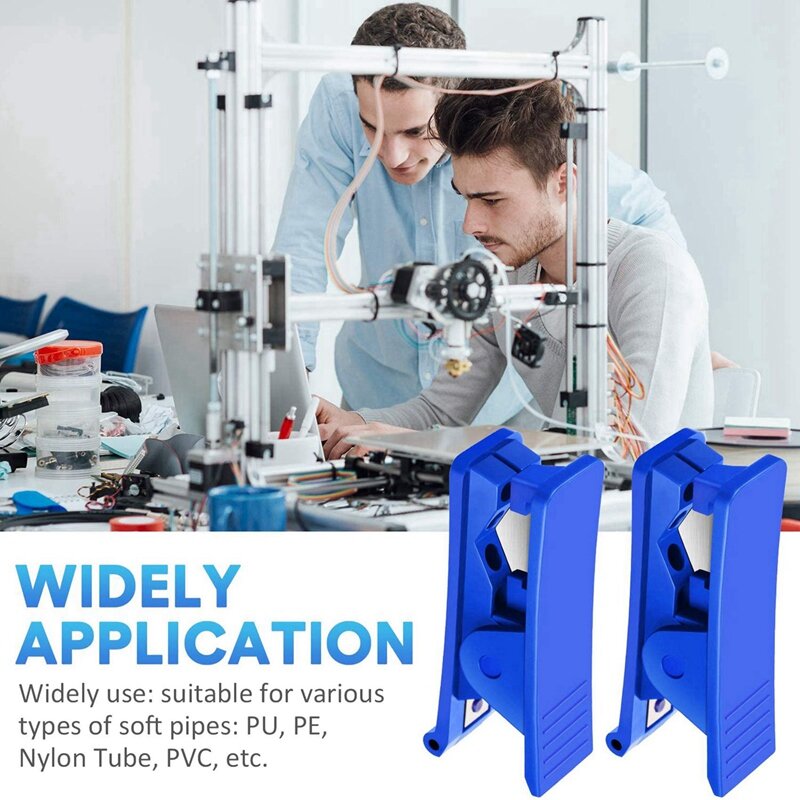 나일론 PVC PU 플라스틱 튜브 및 호스용 PTFE 튜브 커터, 파이프 호스 커터, 최대 3/4 인치 OD 튜브 (파란색), 6 개
