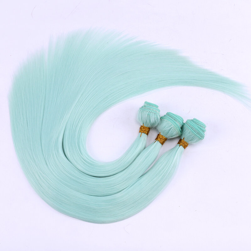Extensões de cabelo sintético liso sliky pacotes 22 polegadas alta temperatura sintético colorido rabo de cavalo longo para as mulheres