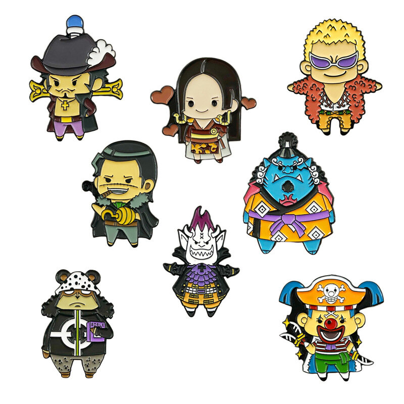 Metal Alloy broche Acessórios, Chibi Anime Props, Luffy, Sir crocodilo, Cosplay, Chopper, Sabo, Ace, Sanji, 1 pc
