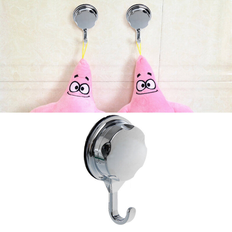 Chromed Suction Cup Kitchen Hooks for Towel Hooks Bathroom Wall Hook Vacuum Hook