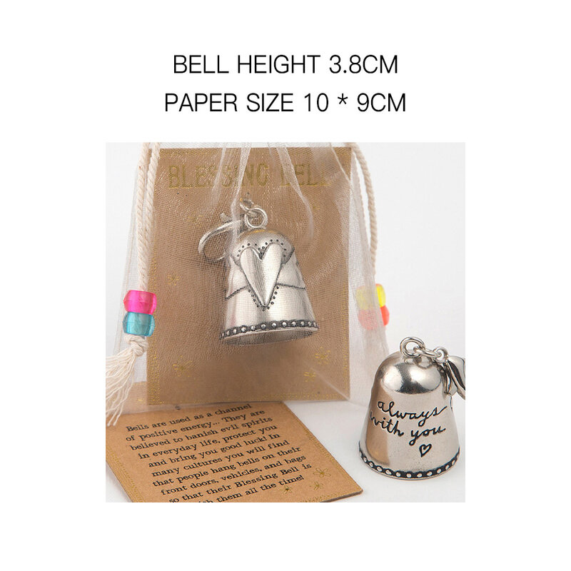 Vintage Rustic Blessing Bells Ornament Creative Blessing Bell Friends Are Angels Suitable Gift for Friend or Loved One