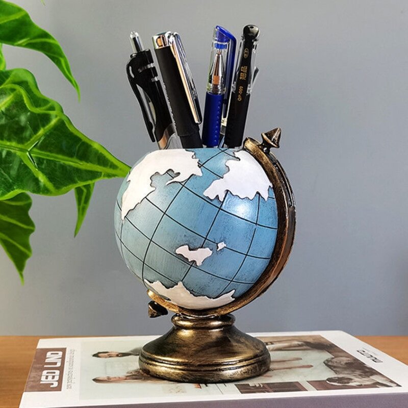 Globe-achtige pen, potloodhouder, penbeker, desktop-penorganisator voor leraren en studenten