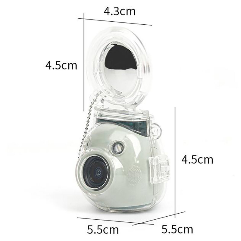 For Fuji Camera Instax Pal Crystal Case Anti-Scratch Anti-Fall Pal Set With Self-Shooting Mirror Transparent Protective Shell