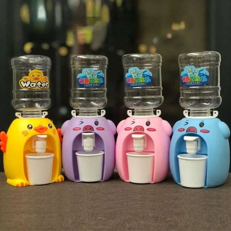 Dispenser air Mini, mainan bayi lucu pendingin air minum seperti anak hidup perangkat simulasi kartun untuk ornamen dekorasi rumah anak