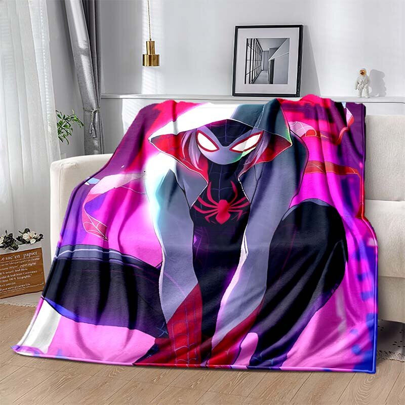 Manta con estampado de Marvel Spider Gwen para niños y adultos, colcha de felpa suave y cálida para sofá y cama, 6 tamaños
