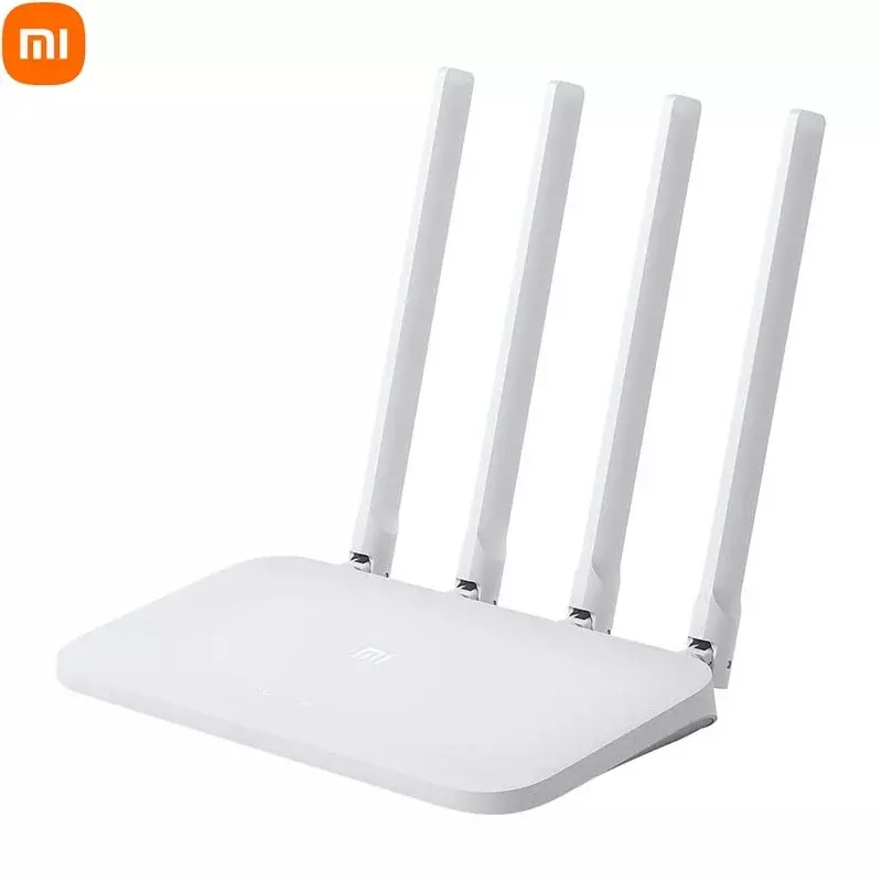 เราเตอร์ WiFi Xiaomi Mi ของแท้4C การควบคุมแอป roteador 64 RAM 802.11 b/g/n 2.4G 300Mbps 4 antennas Repeater