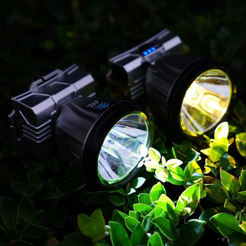 Super Bright Rechargeable High Power Headlamp Waterproof Rechargeable Emergency 2 Built-in 1200mAh Batteries Fishing Camping