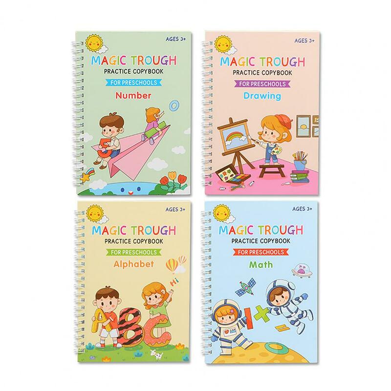 Reutilizável alfabeto escrita prática livro para crianças, caligrafia prática, Copybook Set for Kids, caligrafia