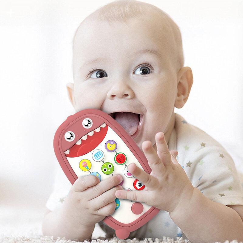 Puzzle frühes Lernen Geschichten erzählen Maschine Spielzeug Simulation Telefon Spielzeug 0-3 Jahre altes Baby mit Musik Licht multifunktion ales Spielzeug